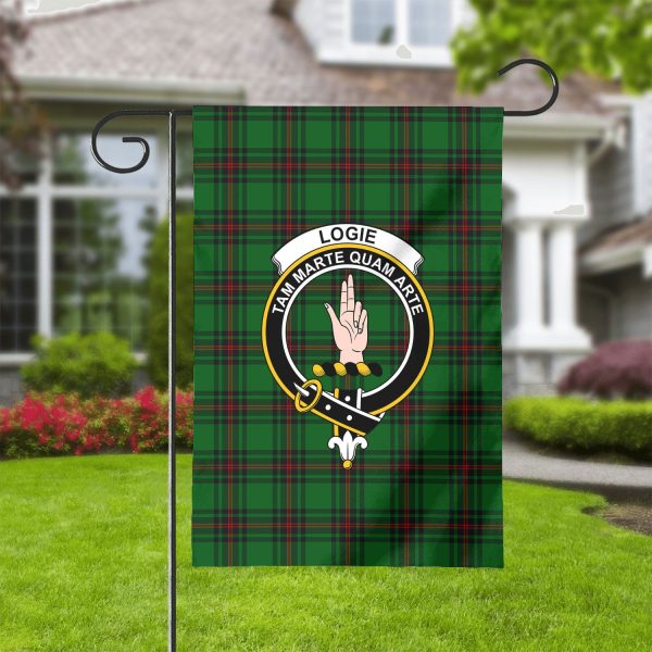 Logie Tartan Crest Garden Flag Sale