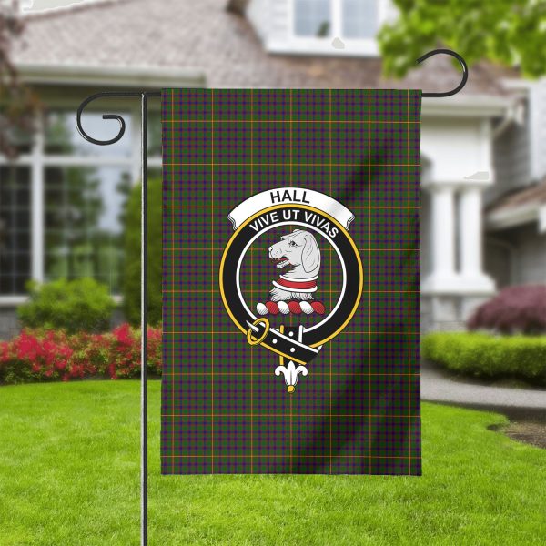 Hall Tartan Crest Garden Flag Online Sale