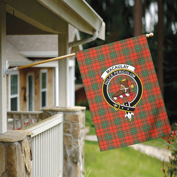 MacAulay Ancient Tartan Crest Garden Flag For Discount - Image 5