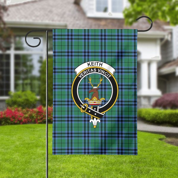 Keith Ancient Tartan Crest Garden Flag Hot on Sale