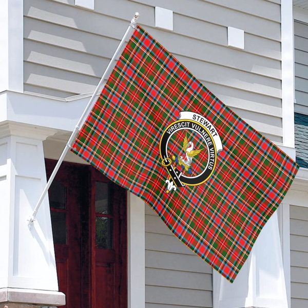 Stewart Royal Tartan Crest House Flag Supply - Image 3