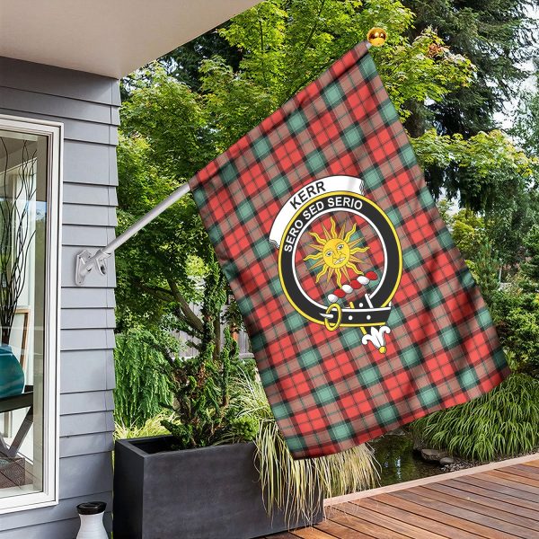 Kerr Ancient Tartan Crest Garden Flag Hot on Sale - Image 3