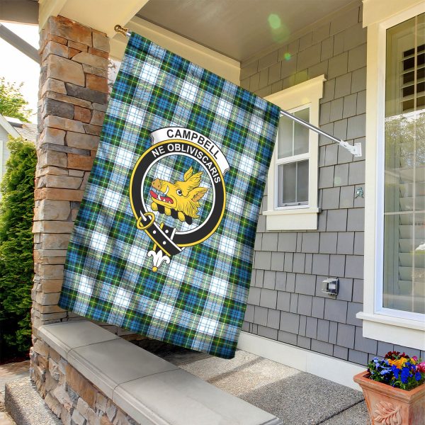 Campbell Dress Tartan Crest Garden Flag Online Sale - Image 2