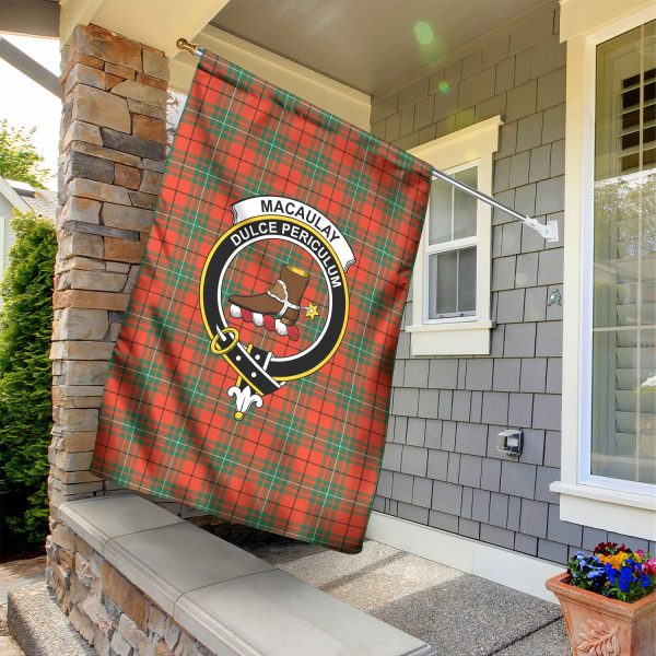 MacAulay Ancient Tartan Crest Garden Flag For Discount - Image 2
