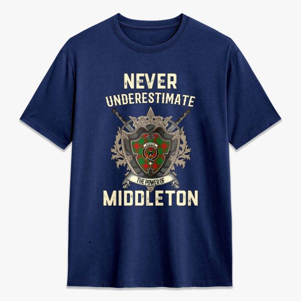 Middleton Modern Tartan Crest 2D T-shirt - Never Underestimate Style Supply - Image 3