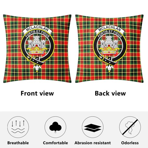 McLachlan Hunting Modern Tartan Crest Pillow Cover Supply - Image 4