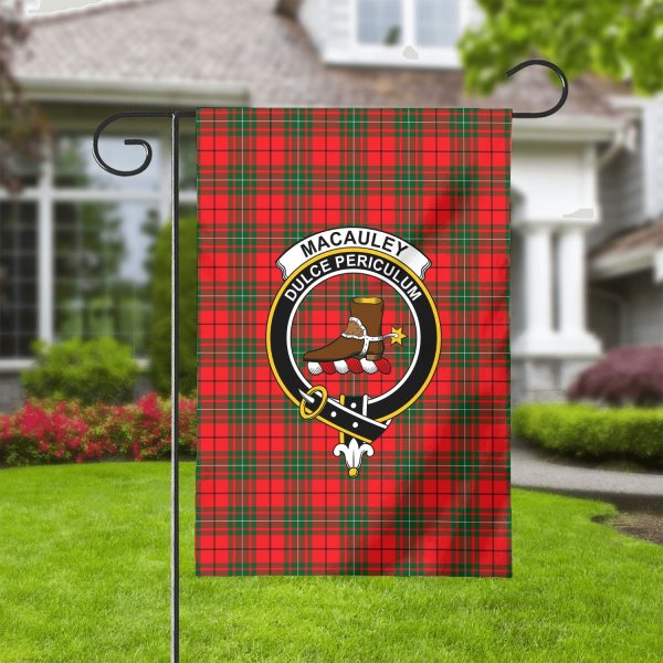 MacAuley Modern Tartan Crest Garden Flag Fashion