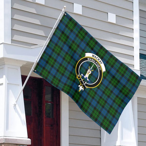 MacKay Modern Tartan Crest House Flag Online - Image 3
