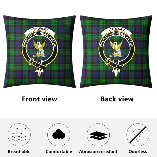 Stewart Old Modern Tartan Crest Pillow Cover Online Sale - Image 4