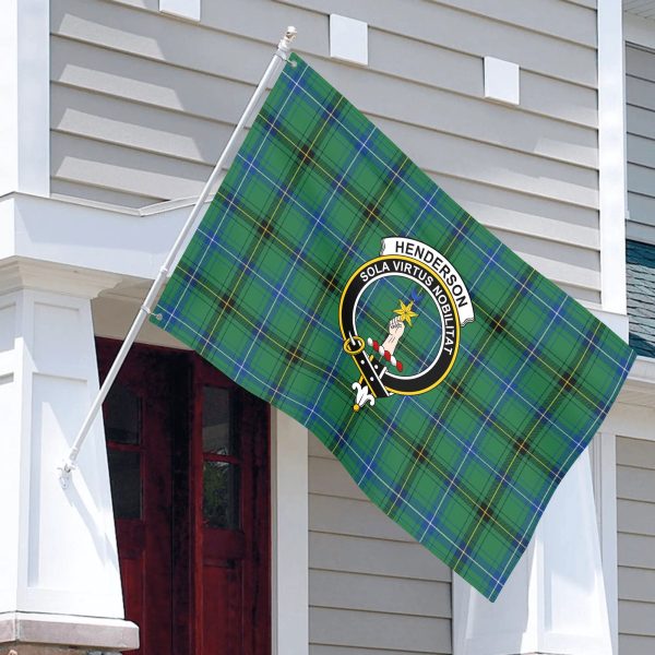 Henderson Ancient Tartan Crest House Flag For Cheap - Image 3