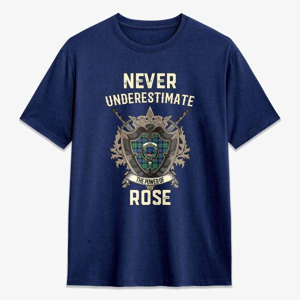 Rose Hunting Ancient Tartan Crest 2D T-shirt - Never Underestimate Style Sale - Image 3