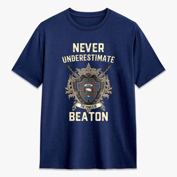 Beaton Ancient Tartan Crest 2D T-shirt - Never Underestimate Style Supply - Image 3