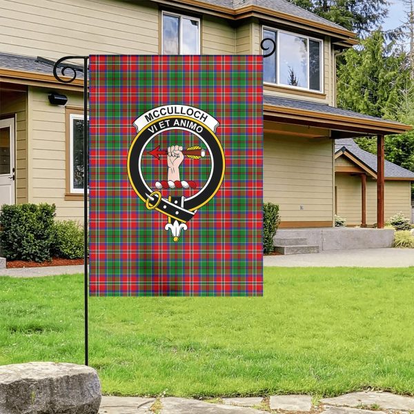 McCulloch Tartan Crest Garden Flag For Cheap - Image 4