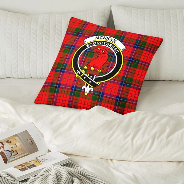 McNicol (of Scorrybreac) Tartan Crest Pillow Cover Cheap - Image 2