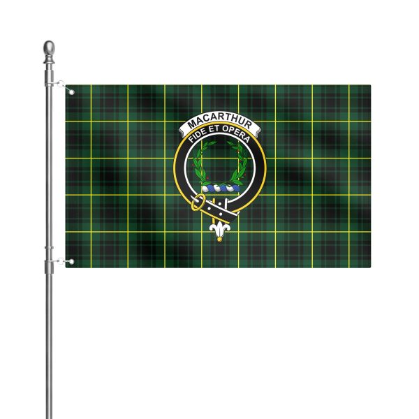 MacArthur Modern Tartan Crest House Flag Cheap - Image 2