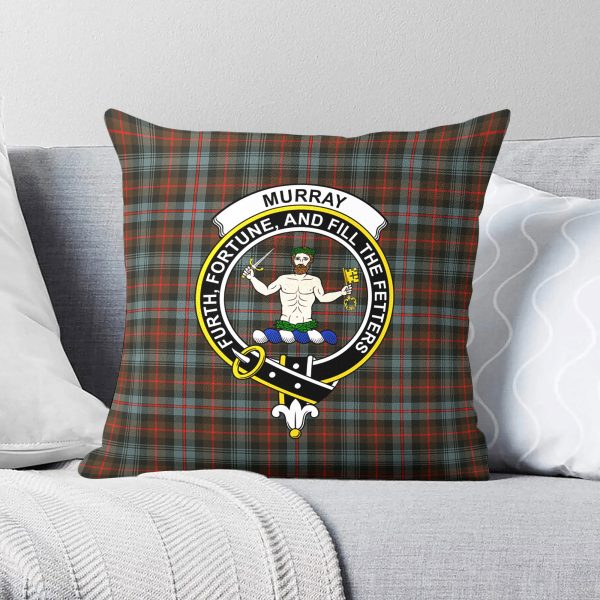 Murray of Atholl Weathered Tartan Crest Pillow Cover Online Sale