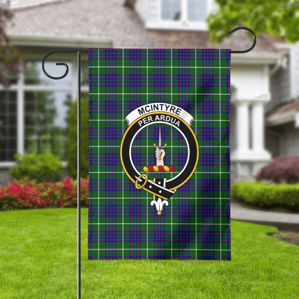 McIntyre Hunting Modern Tartan Crest Garden Flag Discount