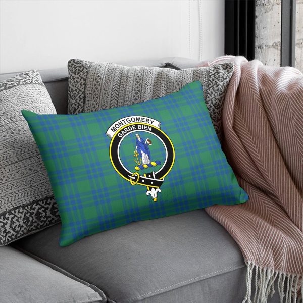 Montgomery Ancient Tartan Crest Pillow Cover For Sale - Image 5