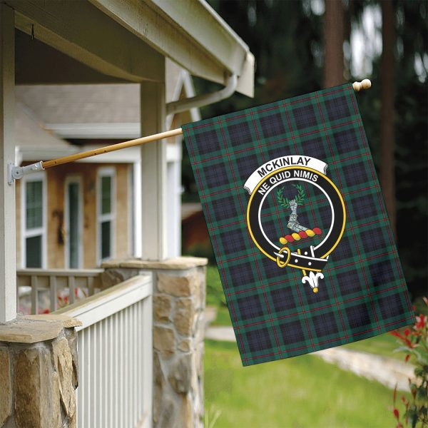 McKinlay Modern Tartan Crest Garden Flag Cheap - Image 5