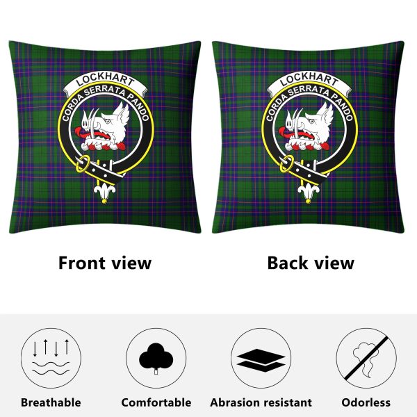 Lockhart Modern Tartan Crest Pillow Cover Online Sale - Image 4