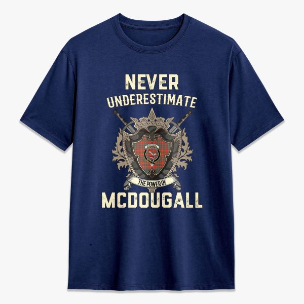 McDougall Ancient Tartan Crest 2D T-shirt - Never Underestimate Style Online now - Image 3