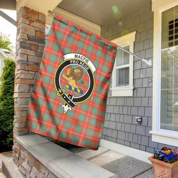 MacFie Ancient Tartan Crest Garden Flag Online now - Image 2