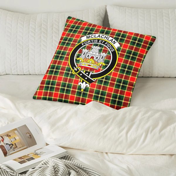 McLachlan Hunting Modern Tartan Crest Pillow Cover Supply - Image 2