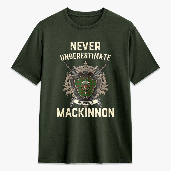 MacKinnon Hunting Modern Tartan Crest 2D T-shirt - Never Underestimate Style Online Sale - Image 5