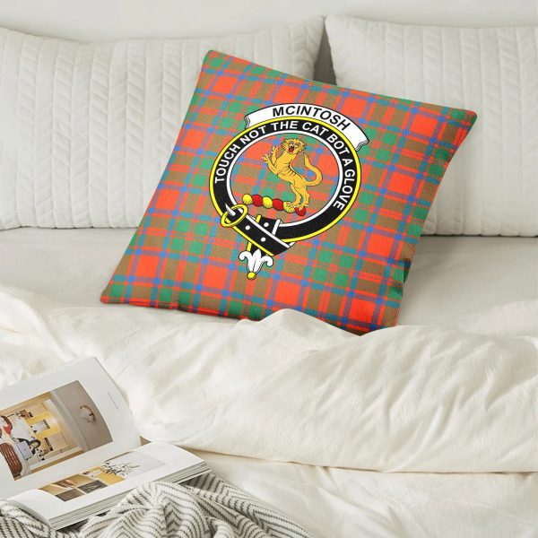 McIntosh Ancient Tartan Crest Pillow Cover Online Hot Sale - Image 2