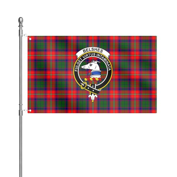 Belshes Tartan Crest House Flag Online now - Image 2
