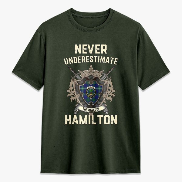 Hamilton Hunting Modern Tartan Crest 2D T-shirt - Never Underestimate Style Hot on Sale - Image 5