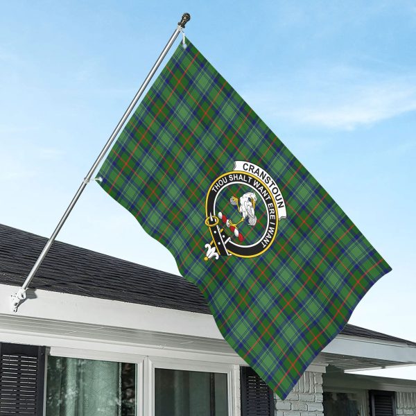Cranstoun Tartan Crest House Flag Supply