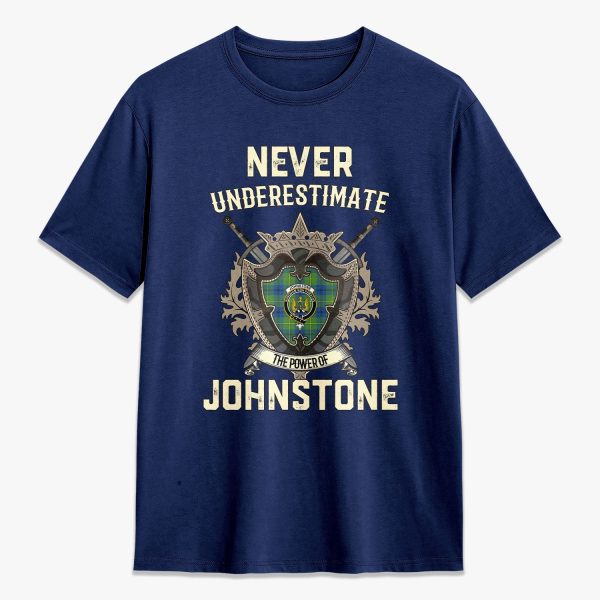 Johnstone Ancient Tartan Crest 2D T-shirt - Never Underestimate Style Hot on Sale - Image 3