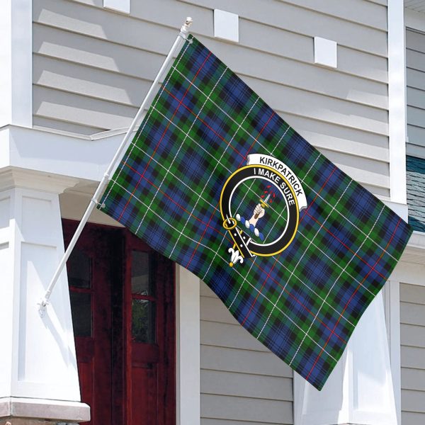 Kirkpatrick Tartan Crest House Flag For Cheap - Image 3