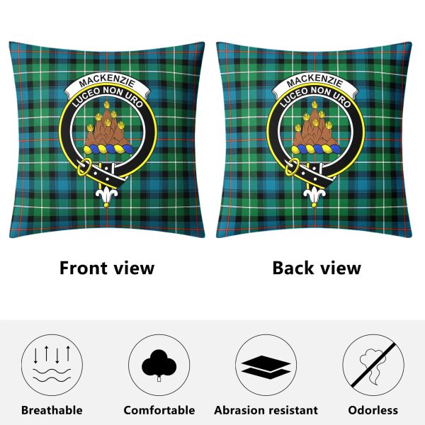MacKenzie Ancient Tartan Crest Pillow Cover Online Sale - Image 4
