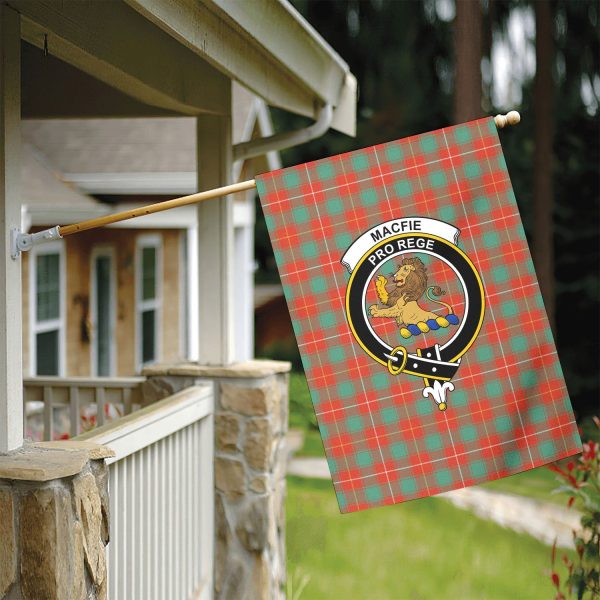 MacFie Ancient Tartan Crest Garden Flag Online now - Image 5
