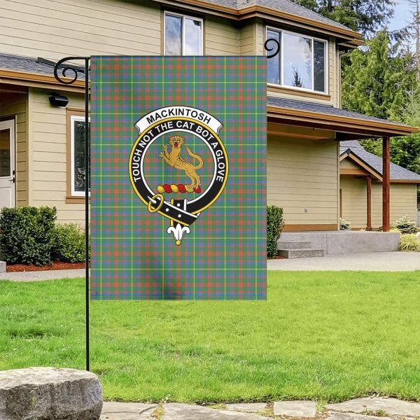 MacKintosh Hunting Ancient Tartan Crest Garden Flag Online Sale - Image 4