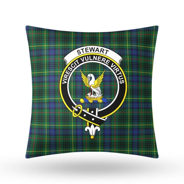 Stewart Hunting Modern Tartan Crest Pillow Cover Sale - Image 3