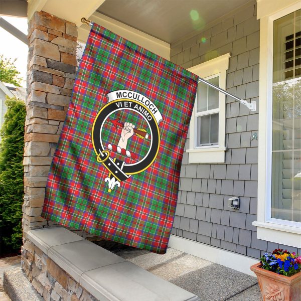McCulloch Tartan Crest Garden Flag For Cheap - Image 2