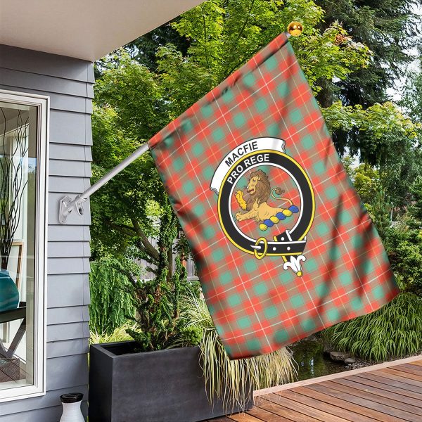 MacFie Ancient Tartan Crest Garden Flag Online now - Image 3