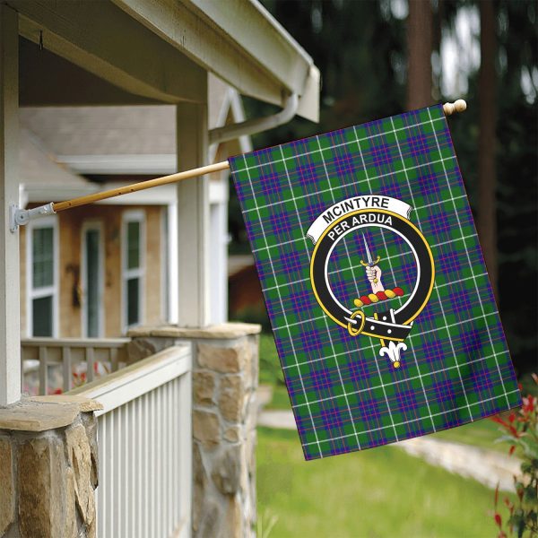McIntyre Hunting Modern Tartan Crest Garden Flag Discount - Image 5