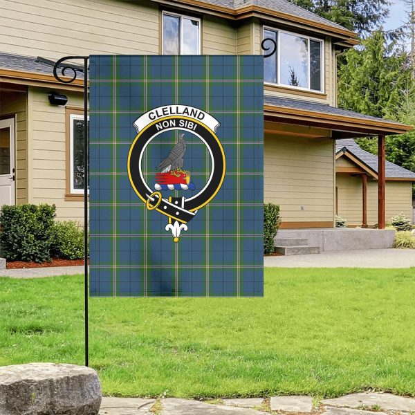 Clelland Tartan Crest Garden Flag Cheap - Image 4