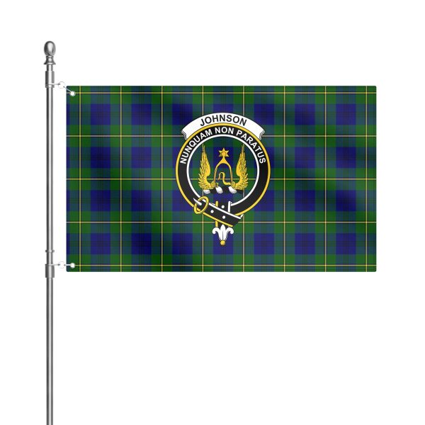 Johnson Modern Tartan Crest House Flag Online - Image 2