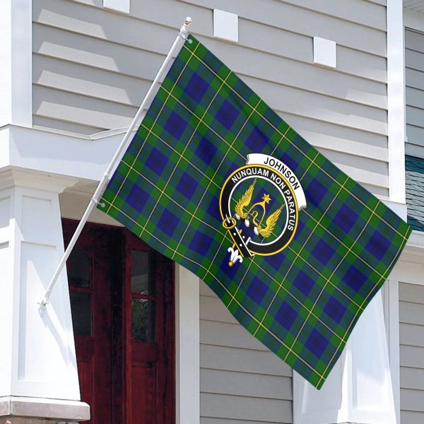 Johnson Modern Tartan Crest House Flag Online - Image 3