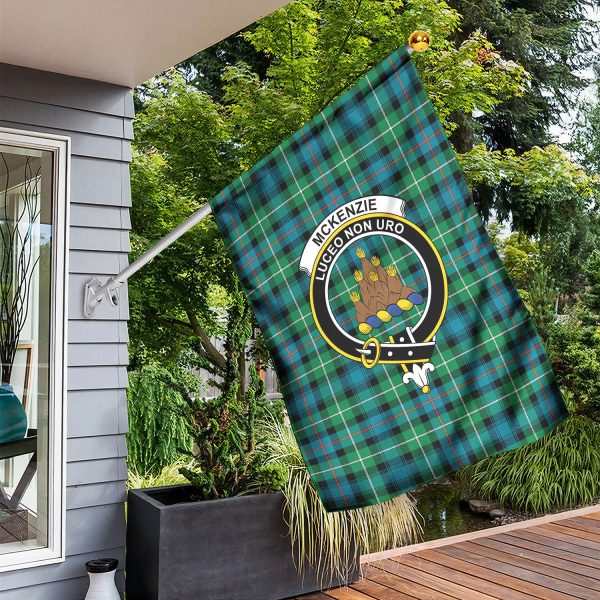 McKenzie Ancient Tartan Crest Garden Flag Sale - Image 3
