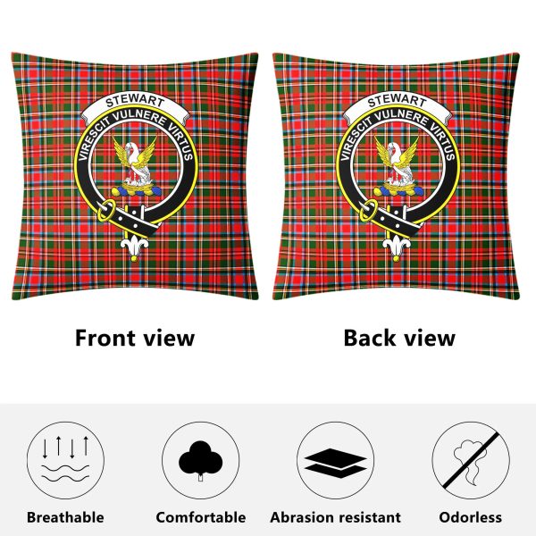 Stewart Royal Tartan Crest Pillow Cover Online Hot Sale - Image 4