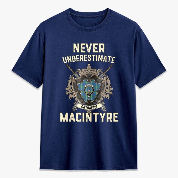 MacIntyre Hunting Ancient Tartan Crest 2D T-shirt - Never Underestimate Style Hot on Sale - Image 3