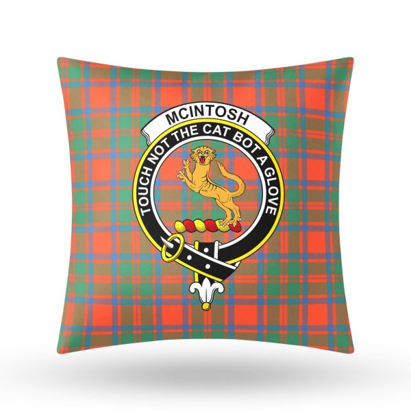 McIntosh Ancient Tartan Crest Pillow Cover Online Hot Sale - Image 3