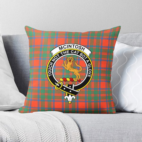McIntosh Ancient Tartan Crest Pillow Cover Online Hot Sale