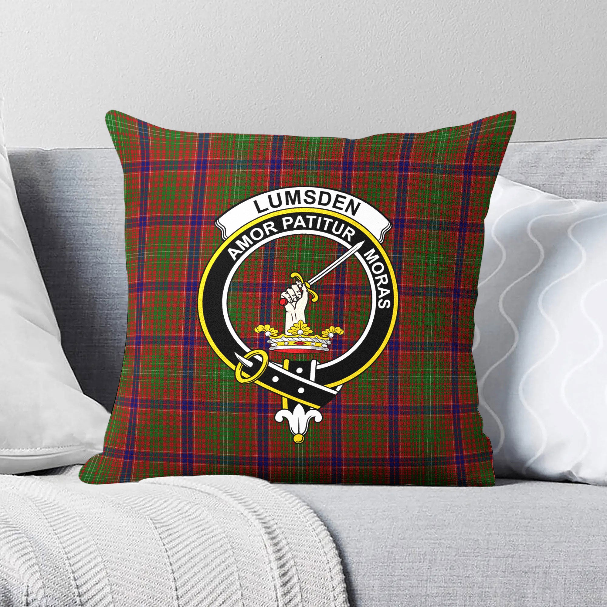 Lumsden Tartan Crest Pillow Cover Discount
